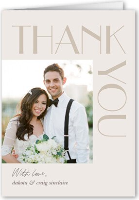 Wedding Thank You Cards: Enchanted Event Thank You Card, Gray, 3X5, Matte, Folded Smooth Cardstock