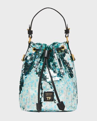 Small Disco Sequins Chain Bucket Bag