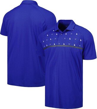 Men's LevelWear Royal Los Angeles Dodgers Sector Batter Up Raglan Polo Shirt