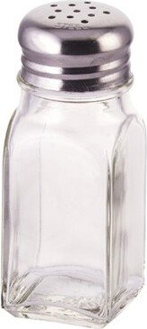 Glass Square Shaker with Mushroom Top, 2 oz - Pack of 12