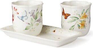 Butterfly Meadow 3-Piece Herb Pots Tray Set