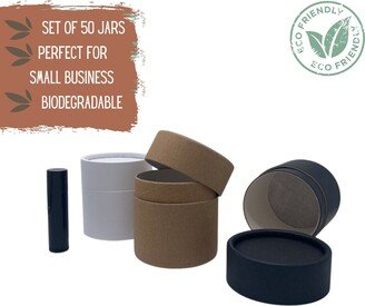 50 Eco Packaging Cosmetic Jars, 5 Oz/140G For Body Butter Or Lotions, Wholesale Biodegradable Packaging, Zero Waste