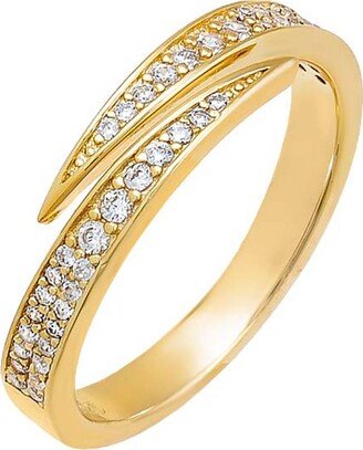 by Adina Eden 14K Gold Plated Sterling Silver Cubic Zirconia Wrap Ring