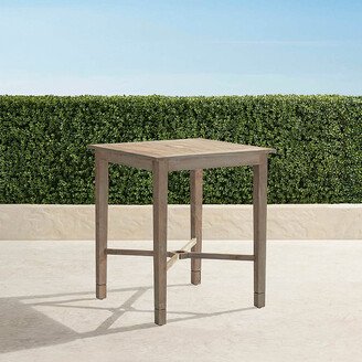 Classic 36 Teak Square Bar Table in Weathered Finish