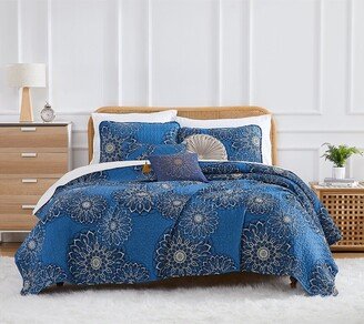 Midnight Floral Quilt Bedding Set