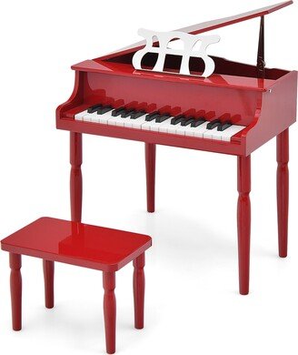 30-Key Classic Baby Grand Piano Toddler Toy Wood w/ Bench &-AA