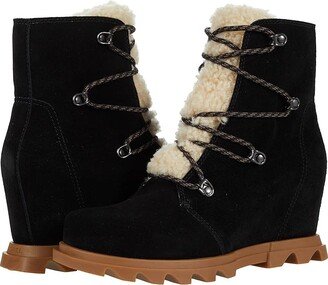 Joan of Arctic Wedge III Lace Cozy (Black/Sea Salt) Women's Shoes