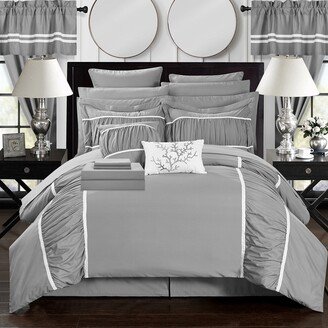 24-Piece Auburn Bed In a Bag Comforter Set, Grey