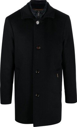 Buttoned-Up Single-Breasted Coat