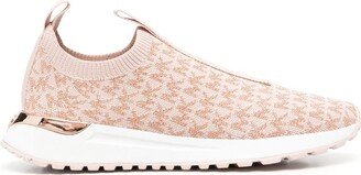 Monogram-Knit Slip-On Sneakers