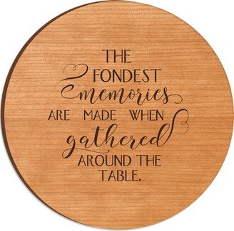 Lazy Susan | Turntable Stand Kitchen Table Centerpiece Modern Laser Engraved Wood Home Decor-AC