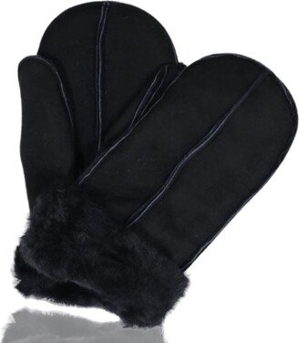 Sheepskin Split Mitten Black One Size