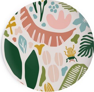 Salad Plates: Tropical Adventure Woodcut - Multi Salad Plate, Multicolor