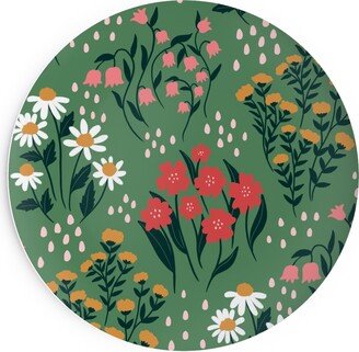 Salad Plates: Flowerbed Salad Plate, Green