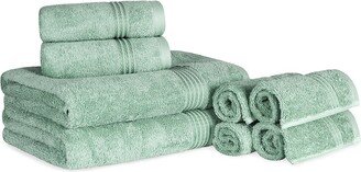 Ultra Soft Assorted 8Pc Absorbent Egyptian Cotton Towel Set-AE