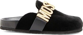 Maxi Logo Leather Clogs-AA