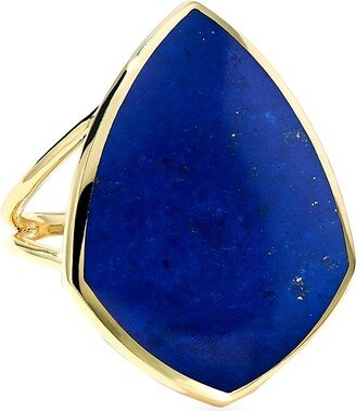 Polished Rock Candy 18K Yellow Gold & Lapis Lazuli Ring