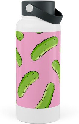 Photo Water Bottles: Pickles - Pink Stainless Steel Wide Mouth Water Bottle, 30Oz, Wide Mouth, Pink