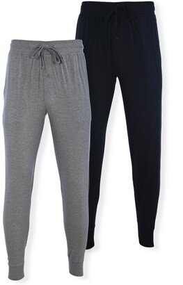 Men's Knit Joggers, Pack of 2 - Black, Gray