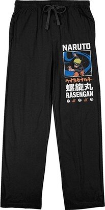 Mens Naruto Shippuden Anime Rasengan Forest Green Sleep Pajama Pants -L