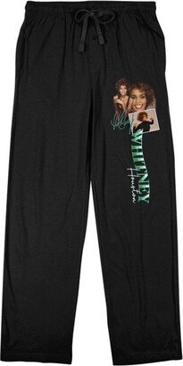 Perryscope Whitney Houston Men's Black Sleep Pajama Pants-Medium