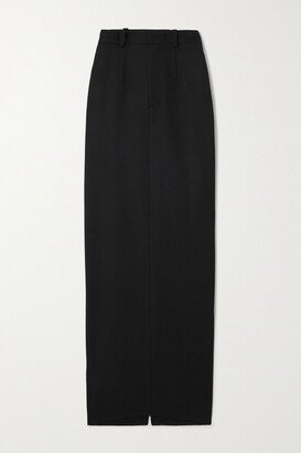 Grace Ling - + Net Sustain Wool-twill Maxi Skirt - Black