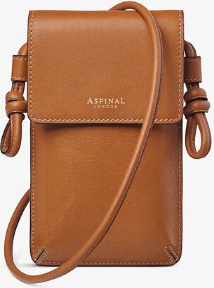 Tan Ella Leather Cross-body Phone Case