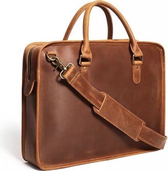 Steel Horse Leather The Hemming Leather Laptop Bag | Vintage Leather Briefcase