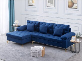 RASOO L-Shaped Sectional Sofa Couch with Left Hand Facing Chaise Lounge