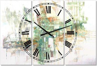 Designart Personality Large Modern 3 Panels Wall Clock - 23 x 23 x 1