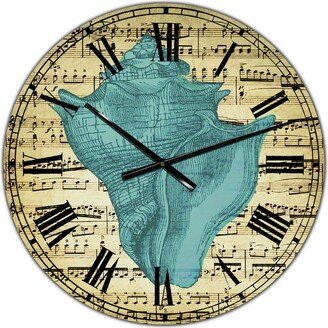 Designart Blue Sea 1 Oversized Nautical & Coastal Wall Clock - 36