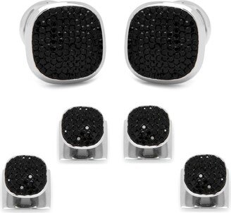 Men's Pave Cufflink and Stud Set