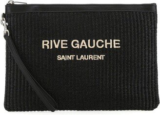 Black Raffia Clutch-AA