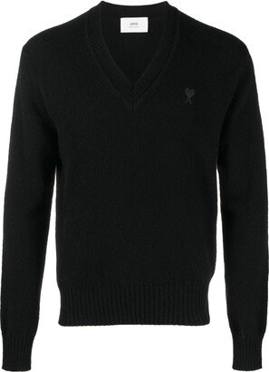 V-neck knitted jumper-BT