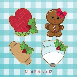 Christmas Mini Cookie Cutter Set #12 - Advent Calendar, Countdown Calendar Chubby Gingerbread Kitchen Baking