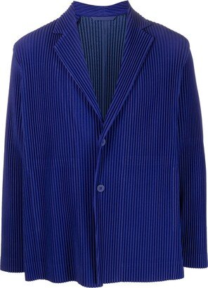 Ribbed Single-Breasted Blazer-AA