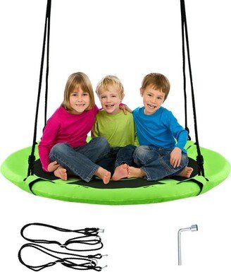 40'' Flying Saucer Tree Swing Indoor Outdoor Play Set Kids Christmas Gift Green