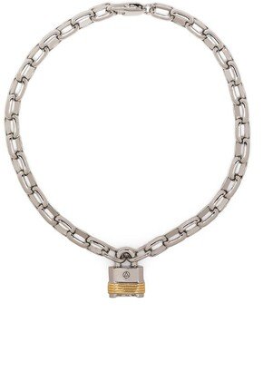 Two-Tone Padlock Bracelet