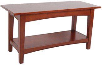 Shaker Cottage Bench with Shelf, Cherry