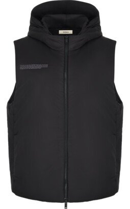 Flower-Warmth Padded Gilet — black XS