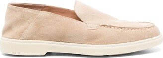 Round-Toe Suede Loafers-AC