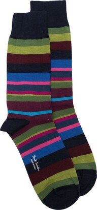 Yakov striped colour-block socks