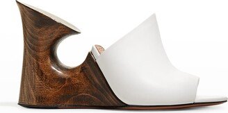 La Sculpture Leather Mules