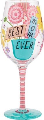 Enesco Lolita Best Mom Ever Wine Glass, 15 oz