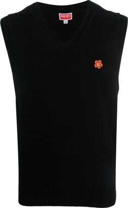 Logo-Appliqué Knitted Vest