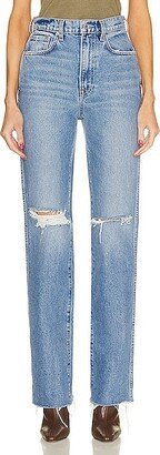 Sara Super High Rise Slim Straight in Blue-AA