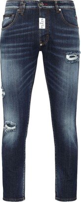 Logo-Print Skinny Jeans-AD