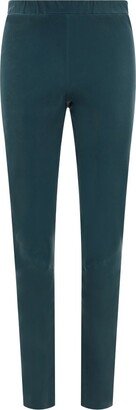 Roche Mid-Rise Leather Skinny Trousers-AA