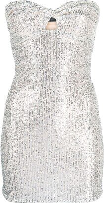 THE ANDAMANE Strapless Mini Dress