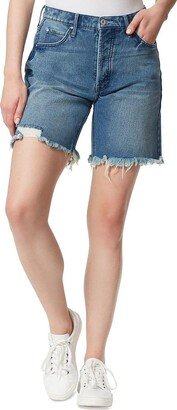 womens Relaxed High Rise Bermuda Dress Shorts